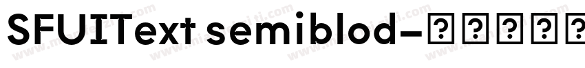SFUIText semiblod字体转换